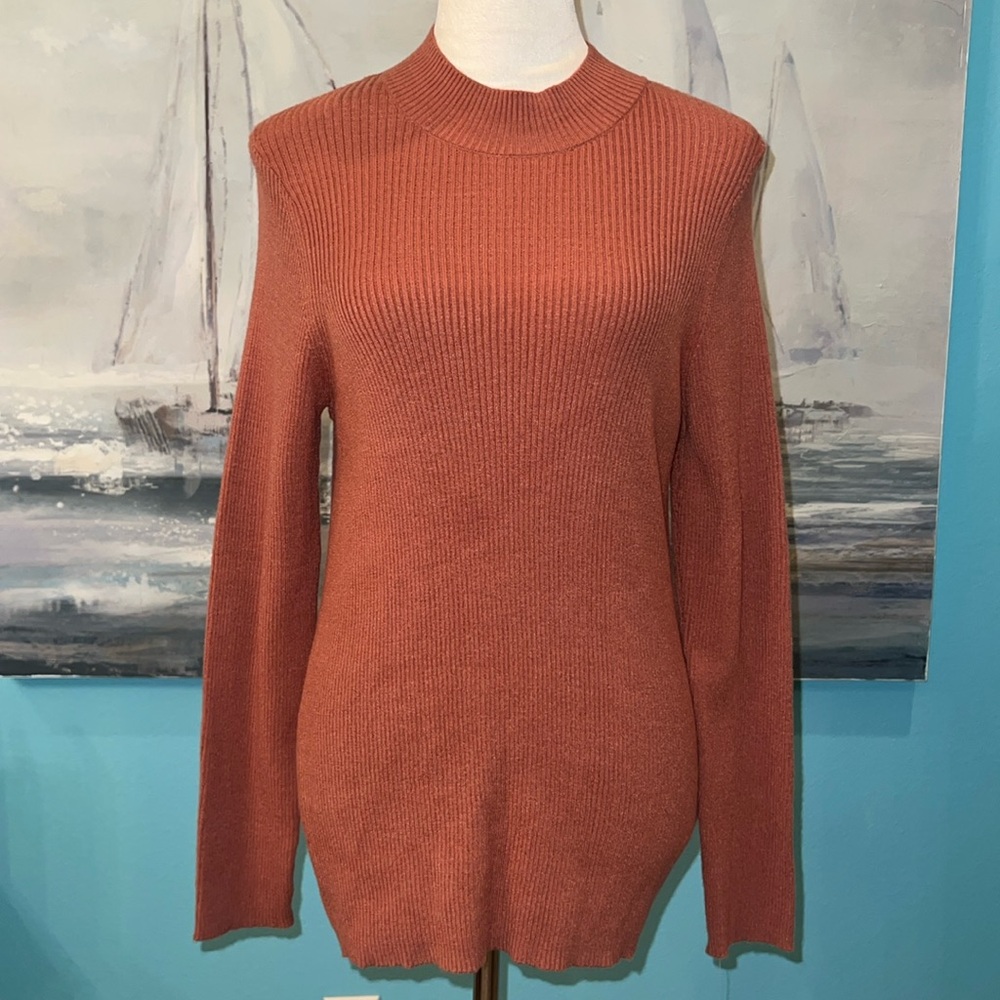 NWT Takara Ribbed Mock Turtleneck Sweater, XL Juniors